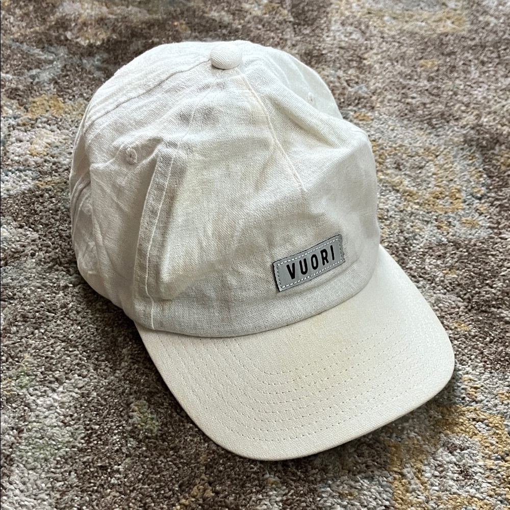 Vuori Beige Linen Cap